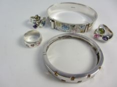 Fancy stone set rings and bangles hallmarked or stamped 925