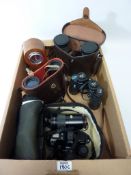 Pair of Ross binoculars and two other pairs of binoculars,