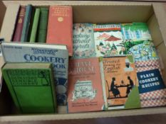 Books - collection of vintage (1907 - 1950) cookbooks in one box