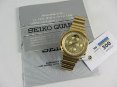 Seiko Quartz analogue type Lunar Calendar Chronograph wristwatch no 630955