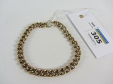 Victorian curb chain bracelet each link stamped 375 approx 23.