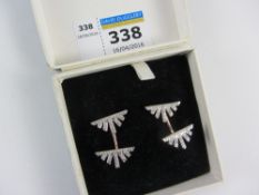 Pair of diamond articulated ear-studs