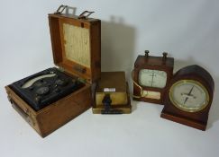 Early 20th Century Telegraph Works Silverton London meter in mahogany case,