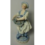 Late 18th/early 19th century Meissen figure of a flower seller, incised numbers to base C.73.72