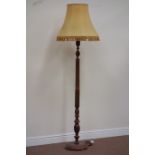 Eastern carved teak standard lamp (This item is PAT tested - 5 day warranty from date of sale)