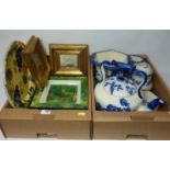 Collection of Victoria Ironstone blue and white decorative ceramics,