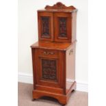 Edwardian figured walnut coal compendium,