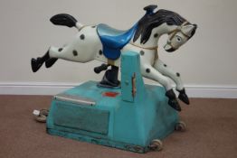 Coin operated children's electric fairground amusement ride in the form of a horse, W135cm, H96cm,