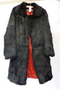 Vintage Clothing - 3/4 length black coney fur jacket