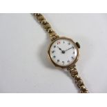 Early 20th century 9ct gold wristwatch