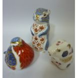 Royal Crown Derby paperweights - chipmunk,