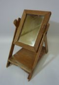 19th century pine toilet mirror H28cm