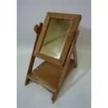 19th century pine toilet mirror H28cm