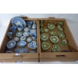 Wedgwood Jasperware - blue and green - in two boxes