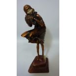 Art Deco style figure on onyx base H31cm