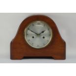 Early 20th century Enfield walnut cased dome top mantel clock,