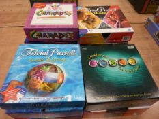 Collection of board games - 'Trivial Pursuit', 'Charades',