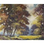 Summer Woodland scene, oil on board signed by J Crane Tomblin,