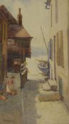 Tin Ghaut Whitby, early 20th century watercolour signed J.