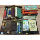 Late 19th and early 20th century novels - some leather bound - Ordnance Survey Maps and travel