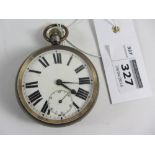 Early 20th century Omega steel cased pocket watch with subsidiary seconds dial no 3059431
