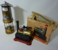 Miner's safety lamp and a Mamod live steam engine (2)