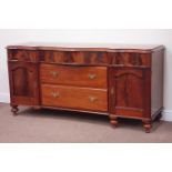 Victorian mahogany break serpentine front sideboard,