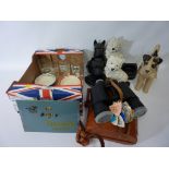 Breweryana - two 'Black & White' Scotch Whisky display stands (one with illuminated dog eyes),