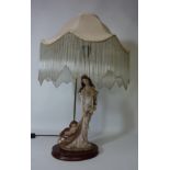 Figural design table lamp with shade H69cm (This item is PAT tested - 5 day warranty from date of