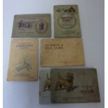Six albums of cigarette cards - Players 'Aeroplanes (Civil)' and 'Film Stars' and Wills 'Dogs' (2),