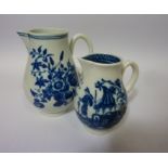 18th century Worcester 'Three Flowers' pattern sparrow beak cream jug,