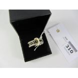 Black spinel gold-plated buckle ring