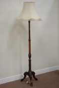 Walnut standard lamp,