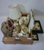 Royal Albert 'Old Country Roses' telephone, lamp, photograph frame,