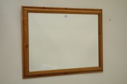 Pine framed wall mirror,