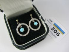 Pair of opal dress ear-rings stamped 925 Condition Report <a href='//www.
