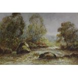 Landscape and River scenes, pair watercolours signed by Clara Knight (British exh.