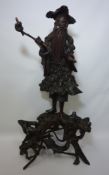 Early 20th century Japanese carved rootwood figure H93cm Condition Report <a