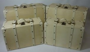 Four storage suitcases W45.5cm and 35cm Condition Report <a href='//www.