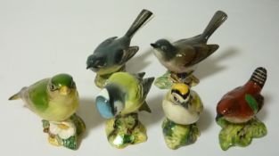 Beswick Greenfinch and five other Beswick birds (5) Condition Report <a
