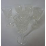 Set of six Waterford cut crystal wine glasses Condition Report <a href='//www.