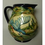 Moorcroft 'Kingfisher' jug designed by Philip Gibson, limited edition 284/350,