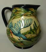 Moorcroft 'Kingfisher' jug designed by Philip Gibson, limited edition 284/350,