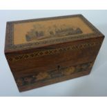 Victorian Tunbridge ware correspondence box W16cm Condition Report <a