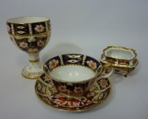Royal Crown Derby goblet, teacup and saucer - all pattern no.
