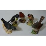 Beswick Whitethroat and four other Beswick birds (5) Condition Report <a