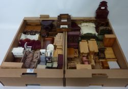 Large collection of doll's house furniture in two boxes Condition Report <a