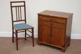 Early 20th century mahogany side cabinet fitted with two drawers and two cupboards (W60cm, H70cm),