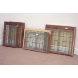 Four wooden framed stained glass windows Condition Report <a href='//www.