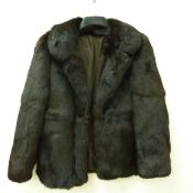 Vintage Clothing/Accessories - black coney fur jacket bearing label 'Rodgers' of Bridlington and